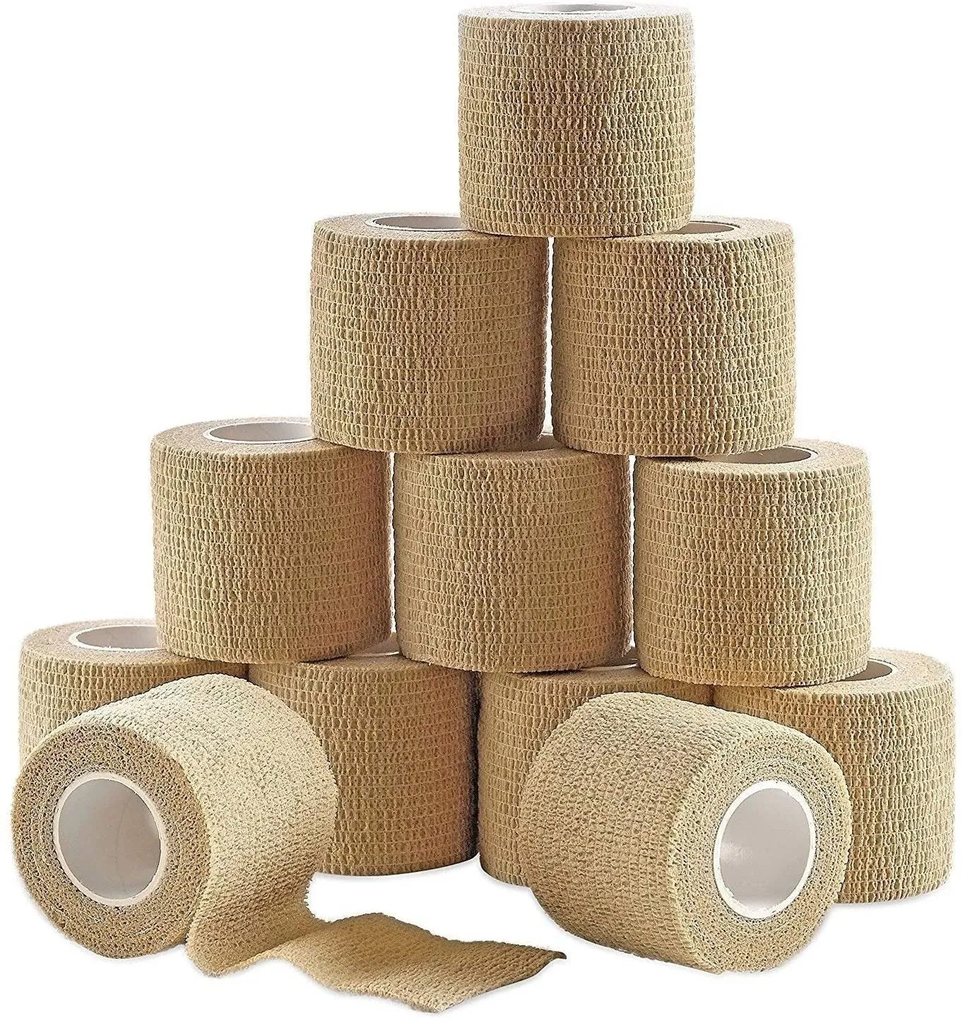 12 Rolls Elastic Adhesive Bandage Sports Wrap Tape