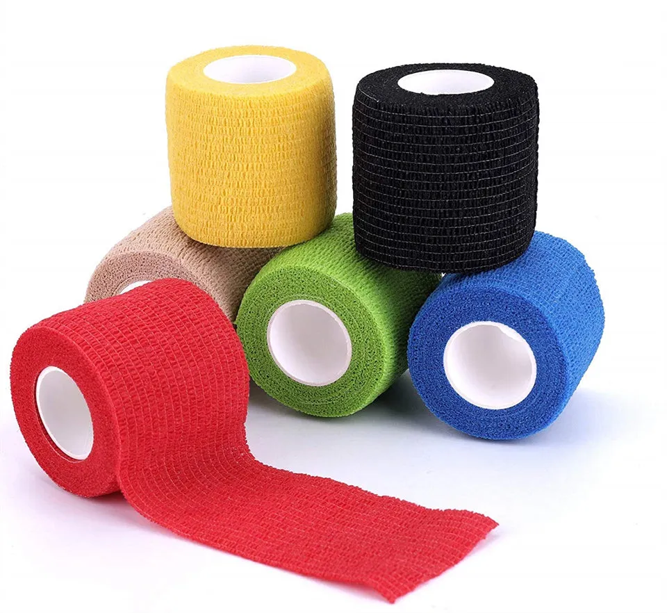 12 Rolls Elastic Adhesive Bandage Sports Wrap Tape