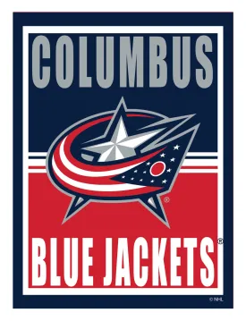 15.5"L x 11.5"H Medium Metal Wall Sign, Columbus Blue Jackets,6m4357usm