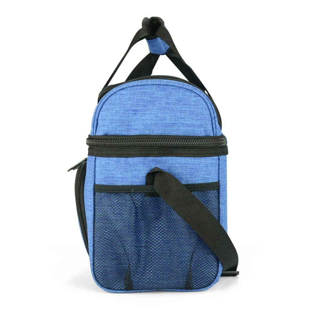 19L Dual Compartment Insulated Lunch Bag Cooler Bag - Blue