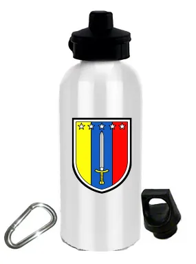 20 oz Stainless Steel Water Bottle with Stem/Straw Top and Spare Lid with Carabiner.