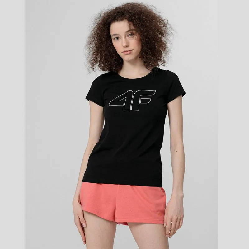 4F Womens Short Sleeves T-shirt - Black