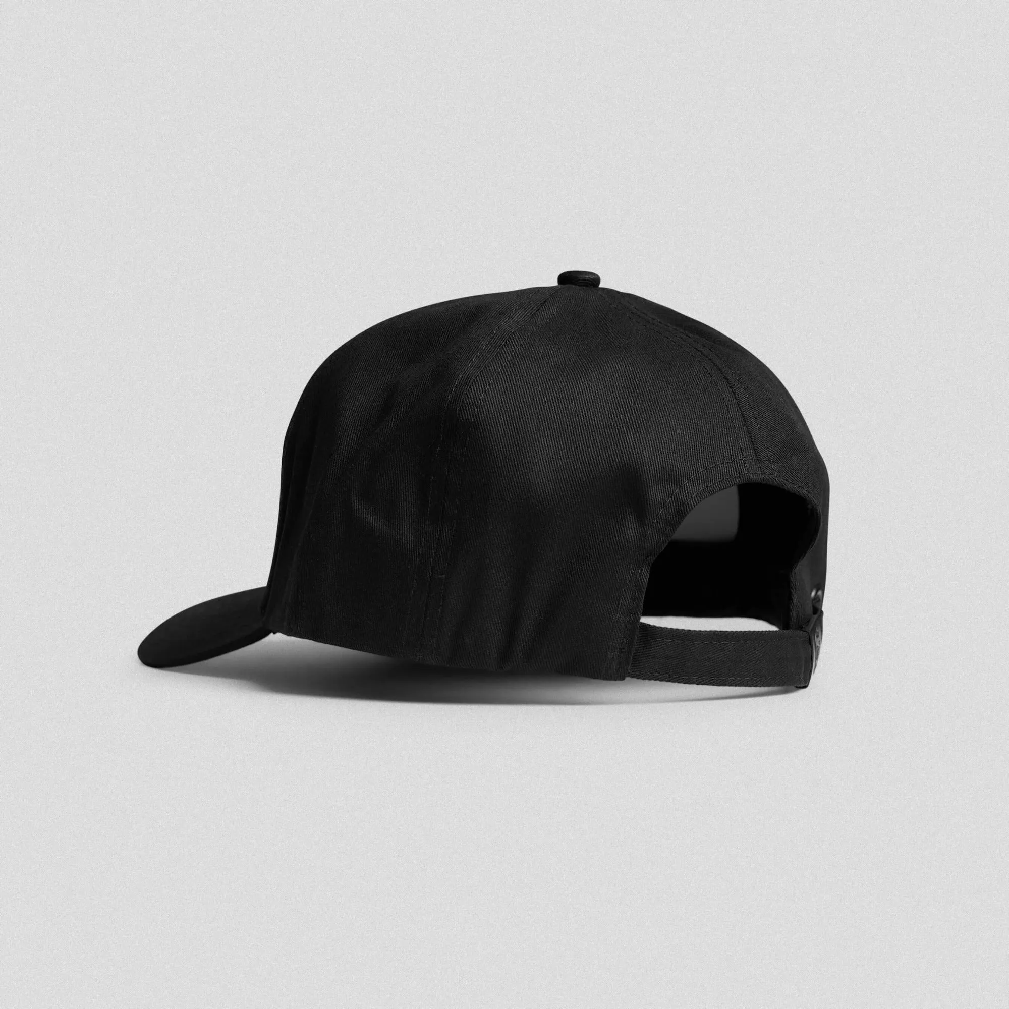 5-Panel Skull Hat - Black