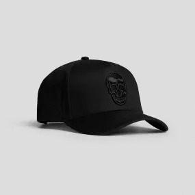 5-Panel Skull Hat - Black