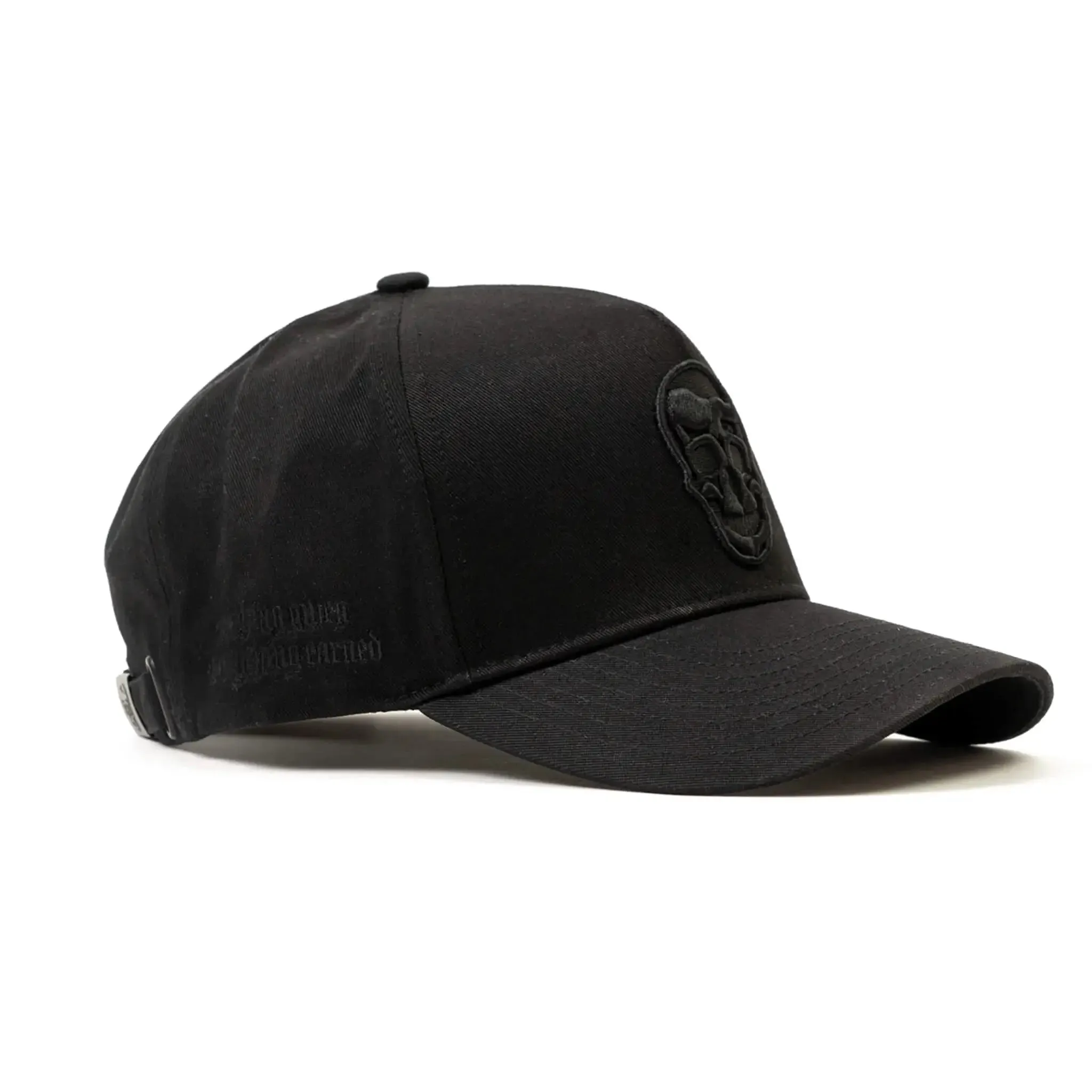 5-Panel Skull Hat - Black