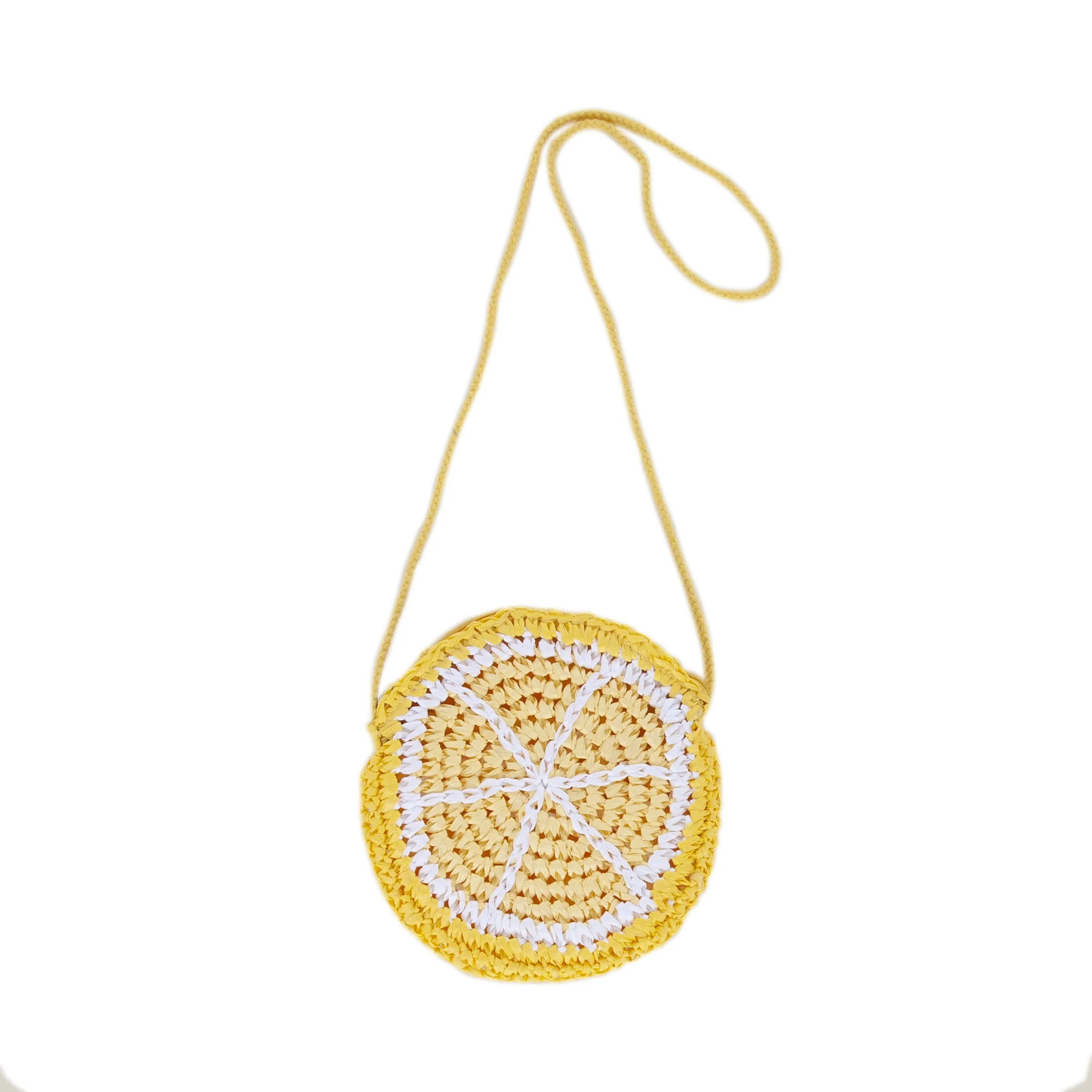 Acorn Straw Bag - Lemon