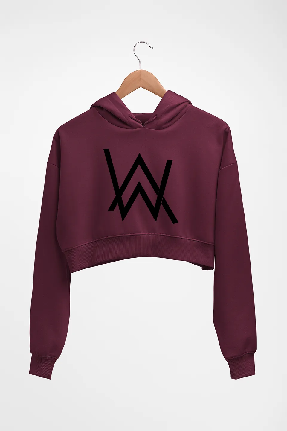 Alan Walker Front & Back Print Crop HOODIE FOR WOMEN