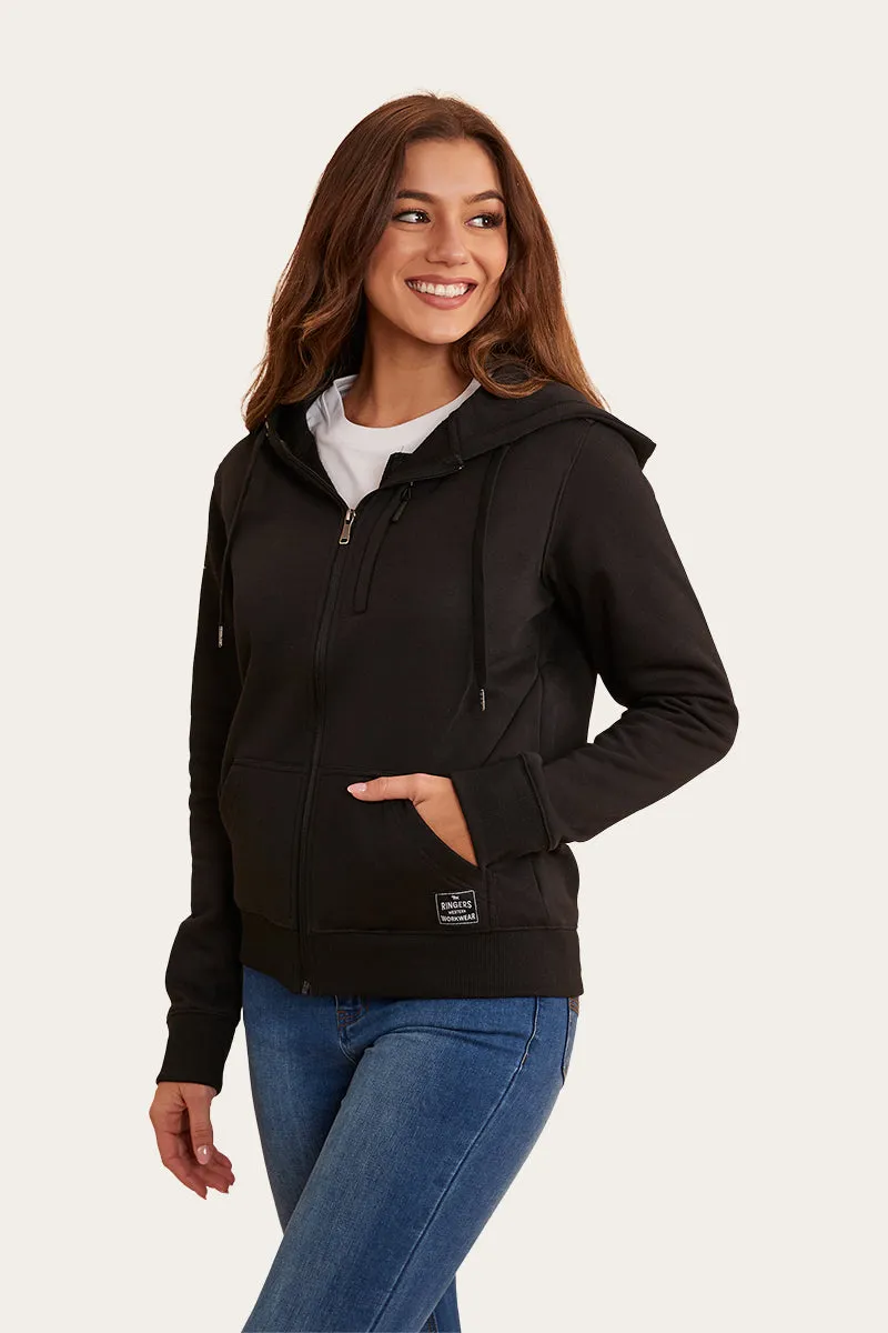 Alaska Womens Zip Thru Hoodie - Black