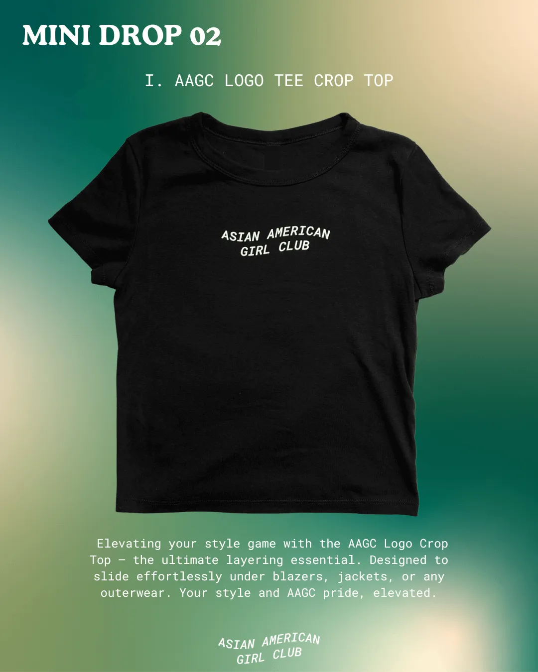 Asian American Girl Club Cropped Tee