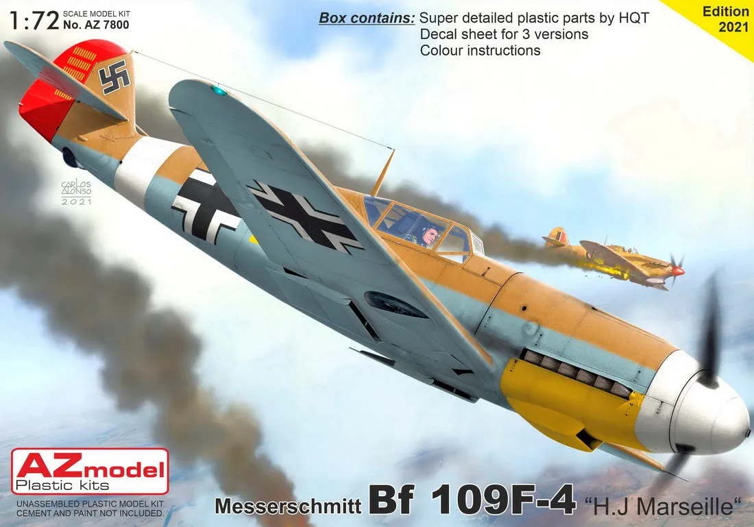 AZ Models 1/72 Messerschmitt Bf-109F-4 "HJ Marseille"