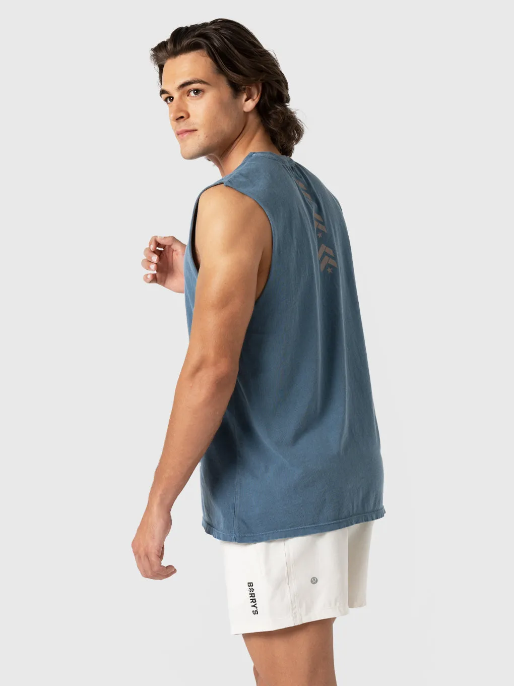 Barrys Stylish Mineral Blue Muscle Tank - Comfortable and Trendy Activewear