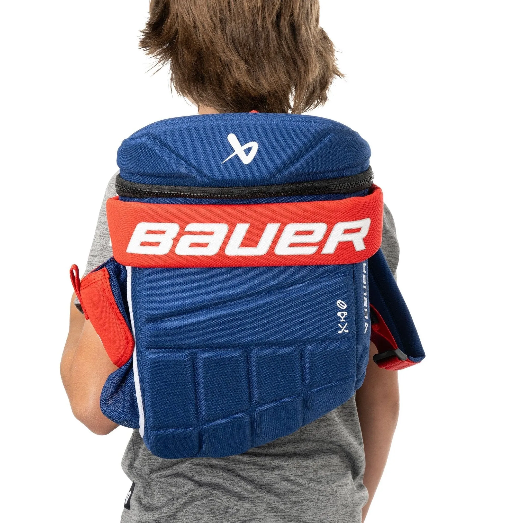 Bauer Glove Youth Backpack Bag - Blue / Red