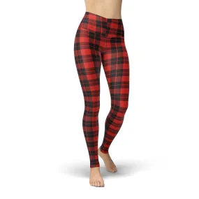 Beverly Red Plaid Leggings