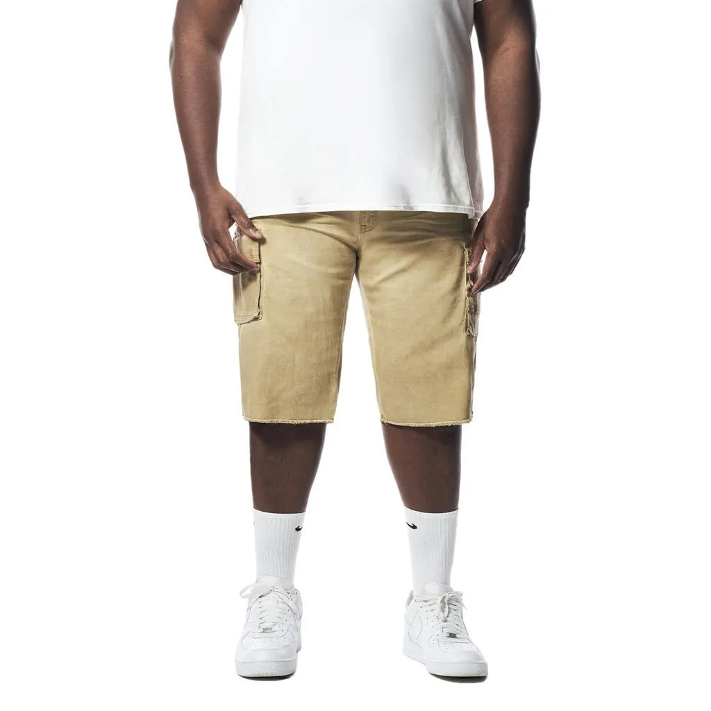 Big and Tall - Pigment Dyed Twill Utility Shorts - Khaki