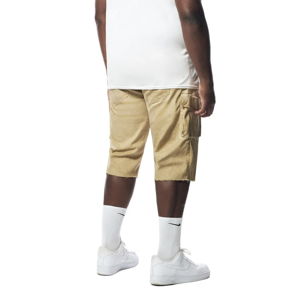 Big and Tall - Pigment Dyed Twill Utility Shorts - Khaki