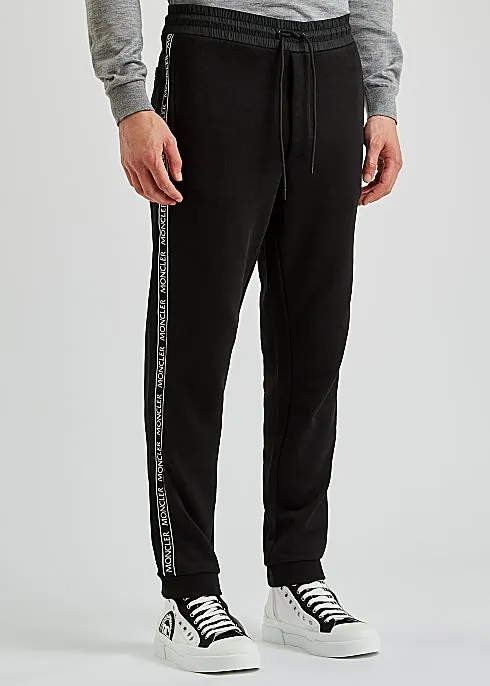 Black logo-print cotton sweatpants