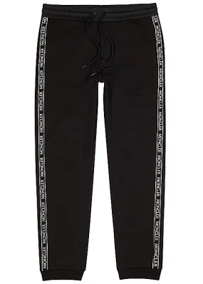 Black logo-print cotton sweatpants