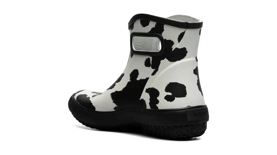 Bogs Womens Patch Ankle Cow Black White