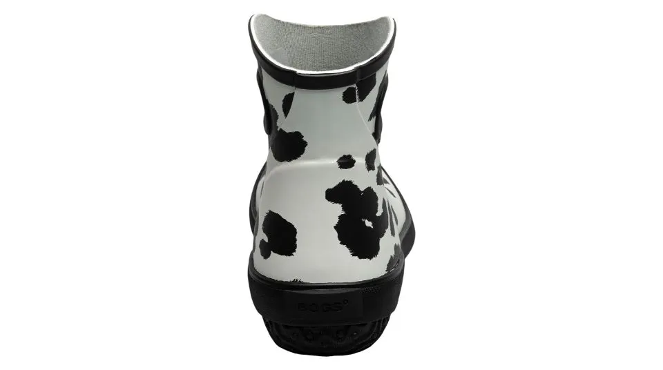 Bogs Womens Patch Ankle Cow Black White