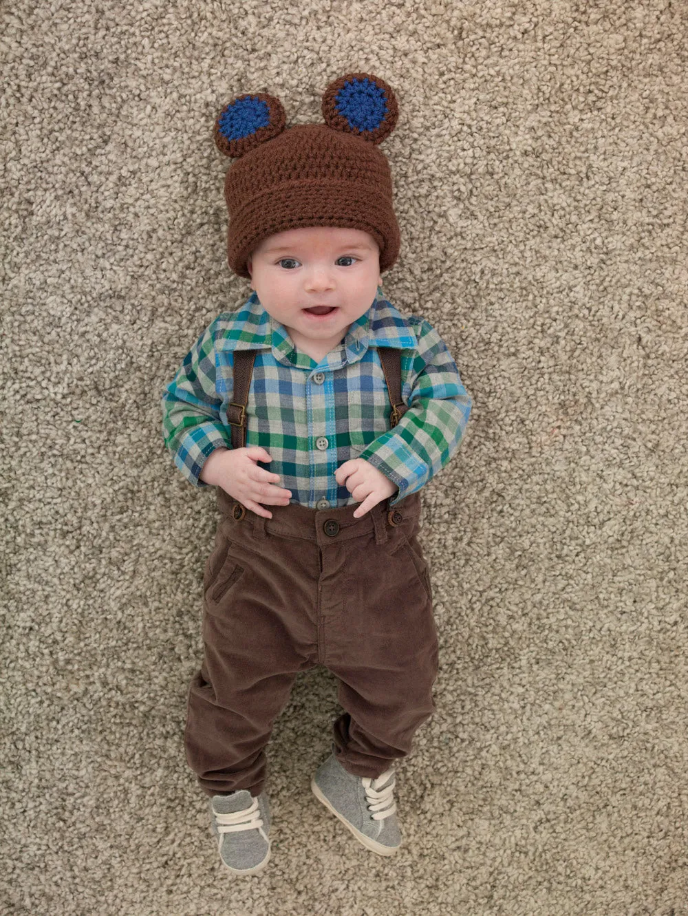 Boy's Baby Bear Hat (Crochet)