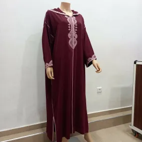 Burgundy Djellaba