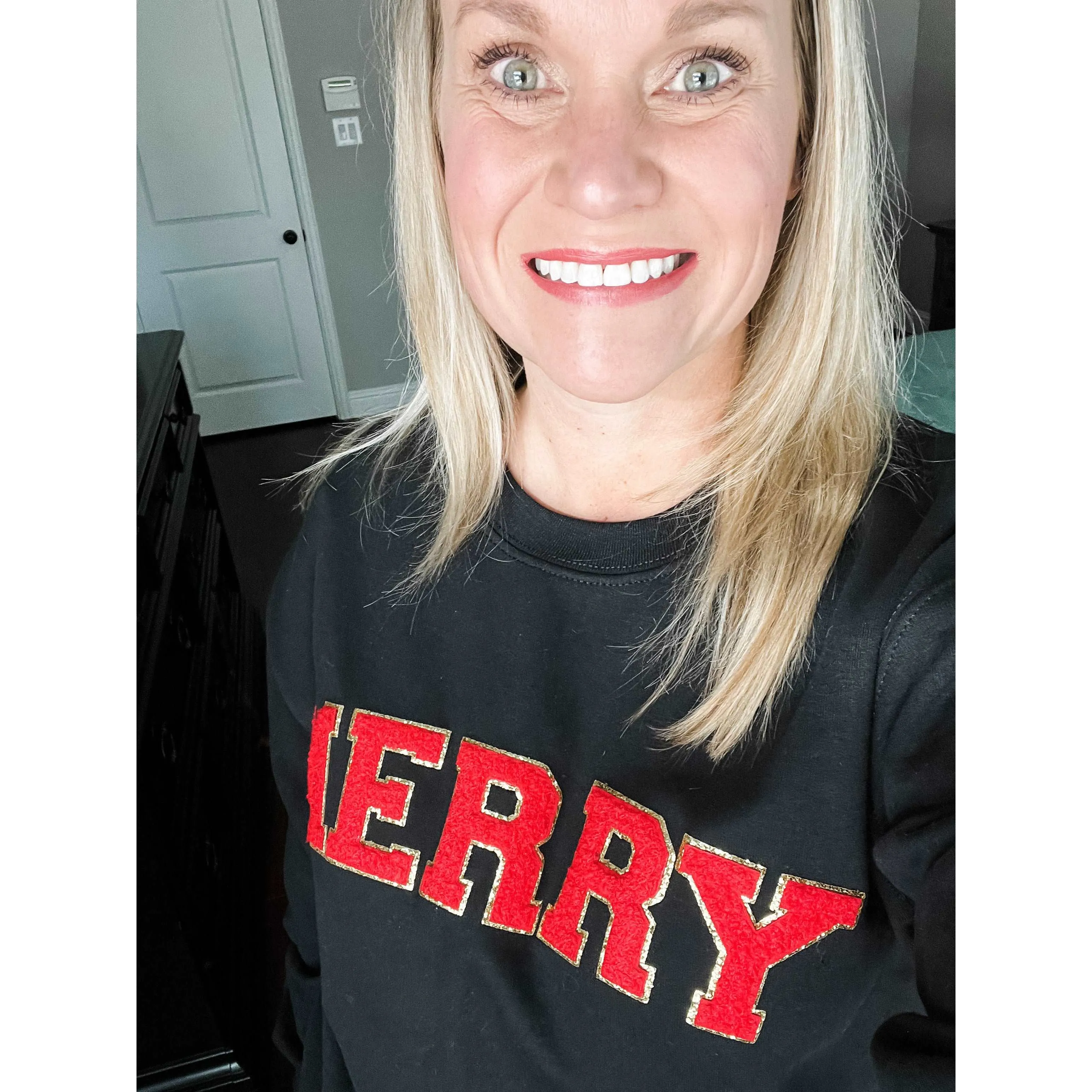 Chenille Merry Sweatshirt