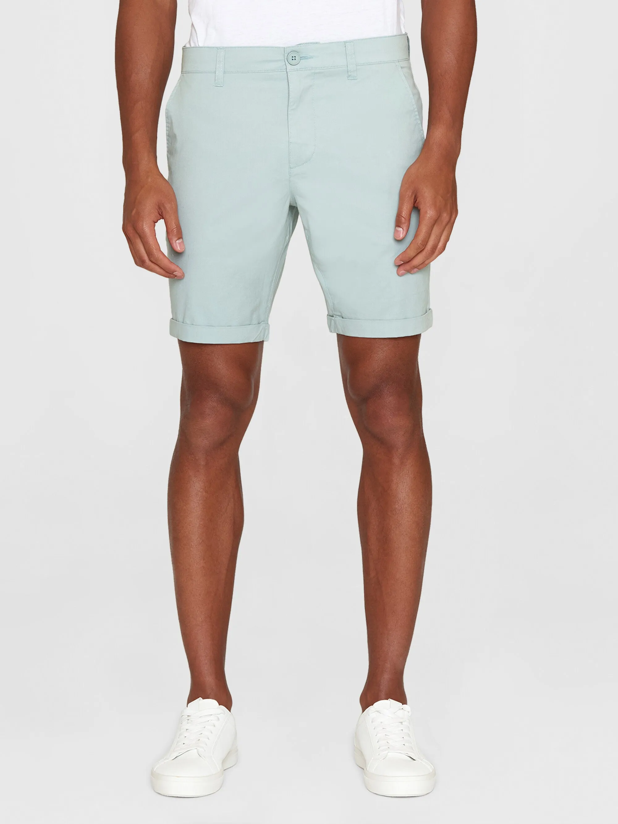 CHUCK regular chino poplin shorts - Gray Mist