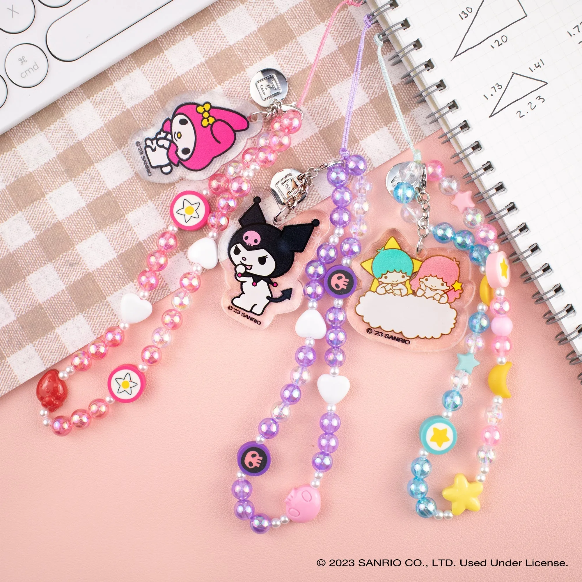 Cinnamoroll Beaded Charm Mobile Phone Wrist Strap