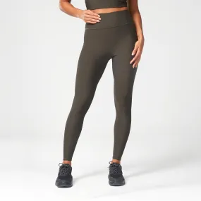 Code Ribbed Leggings 27" - Khaki