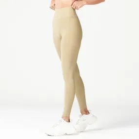 Code Ribbed Leggings 27" - Sand