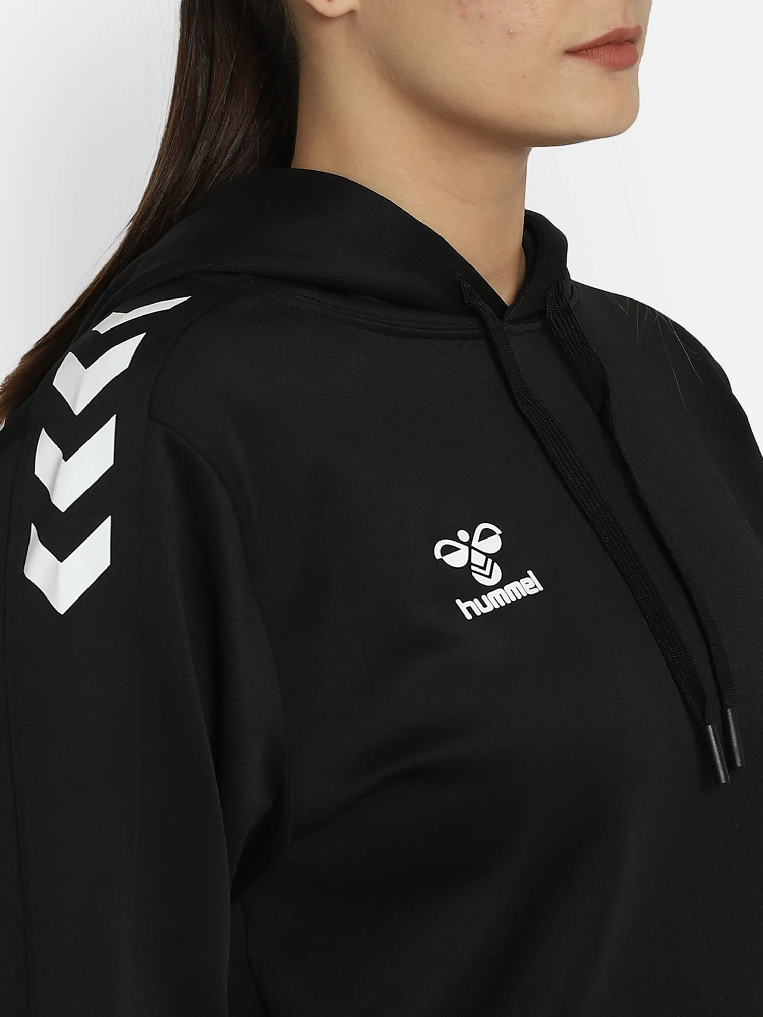 Core Xk Women Polyester Black Hoodie