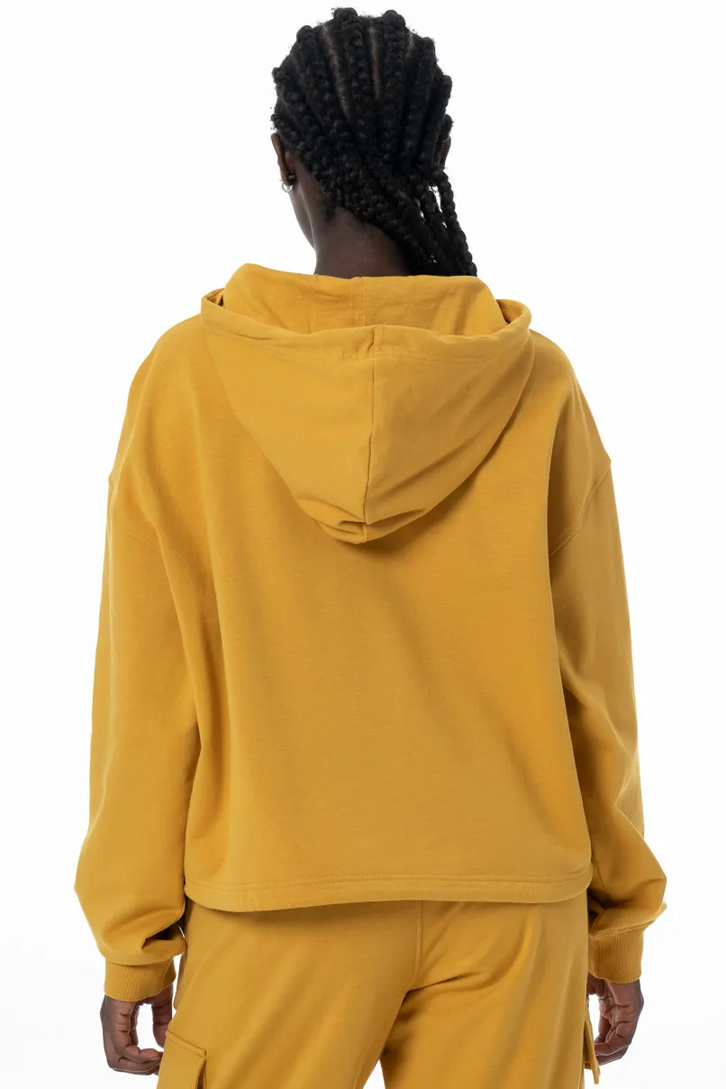 Cropped Hoodie _ 145634 _ Yellow