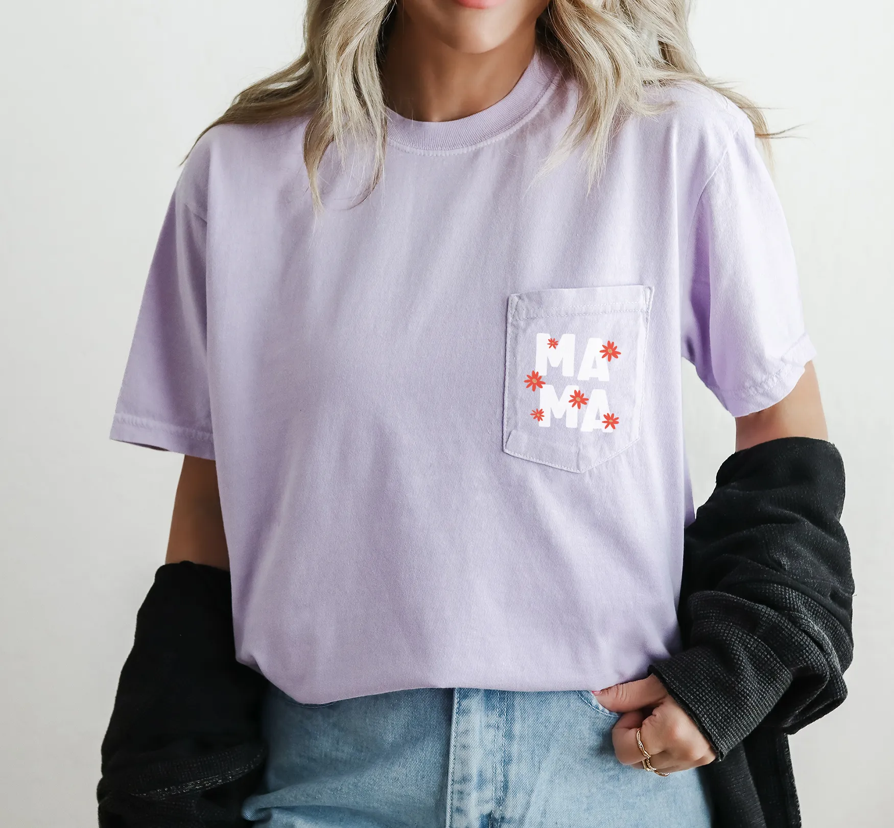 Daisy Mama Pocket Tee