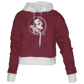 Emerson Street Women's Seminole Logo Crop Hood - Garnet/White