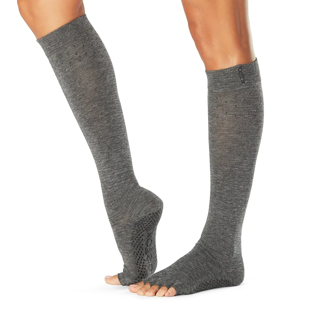 Half Toe Scrunch Knee High Grip Socks *