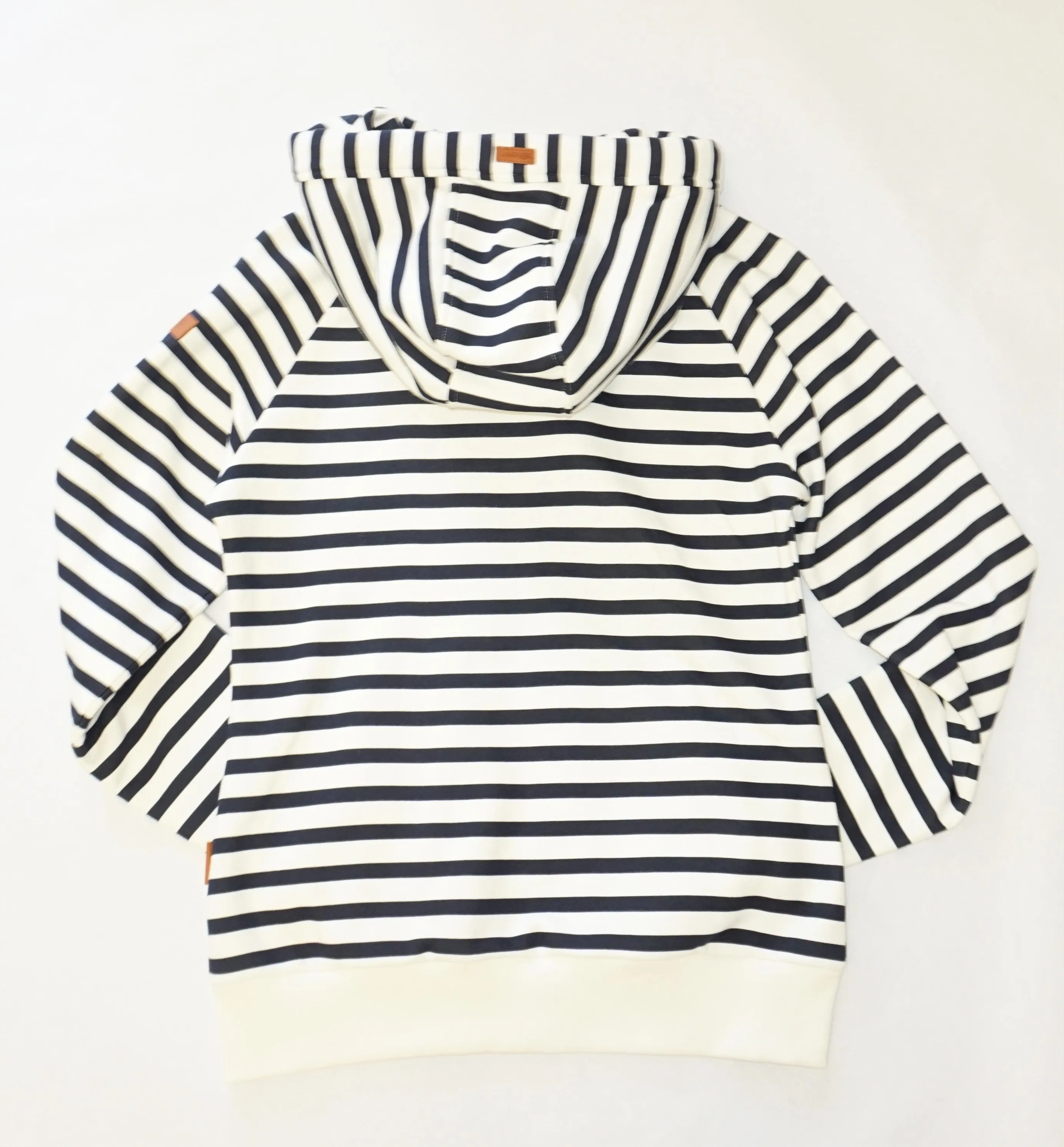 Hera Print Navy/Ivory Stripe Zip Hoodie