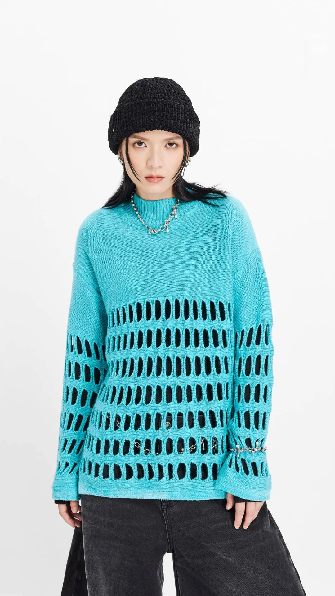 Hole Knitted Sweater