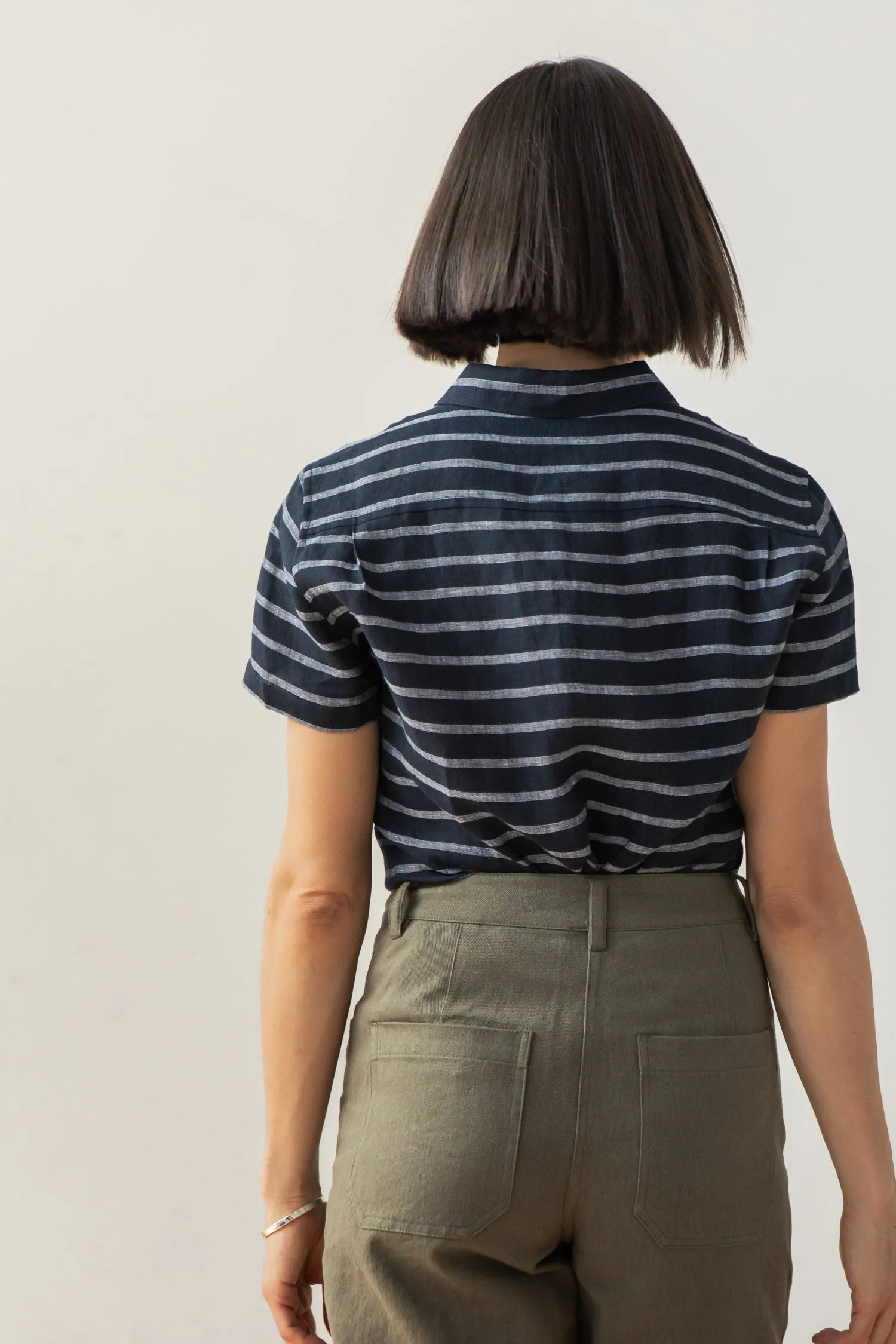 Lana Shirt / Navy Stripe