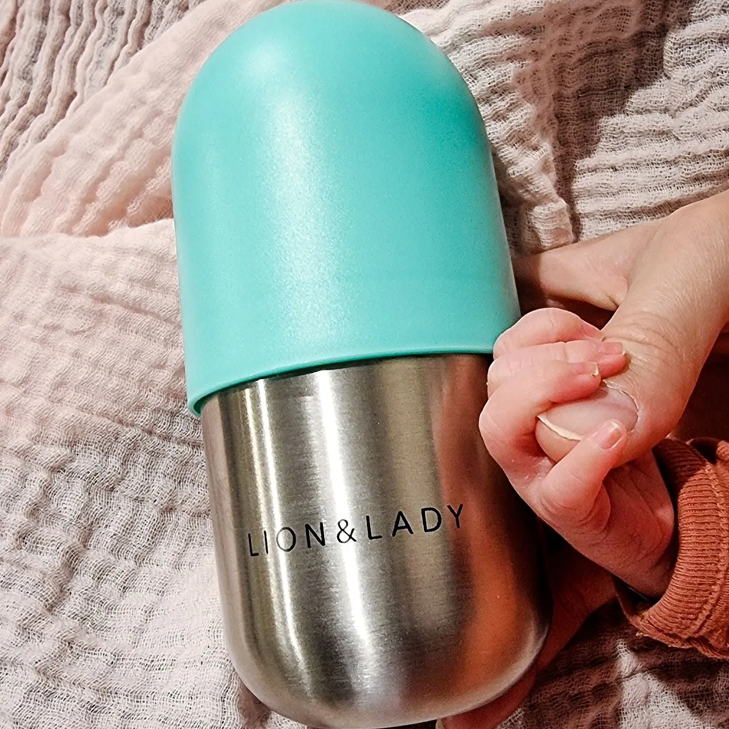 Lion & Lady Stainless Steel Baby Bottle - Mint