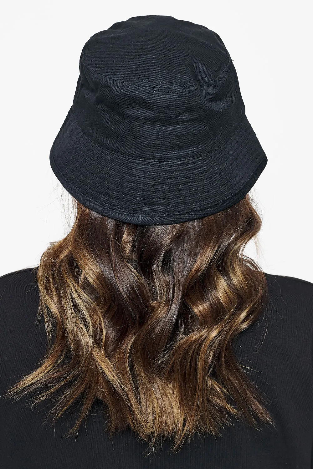 Logo Cotton Twill Bucket Hat Black