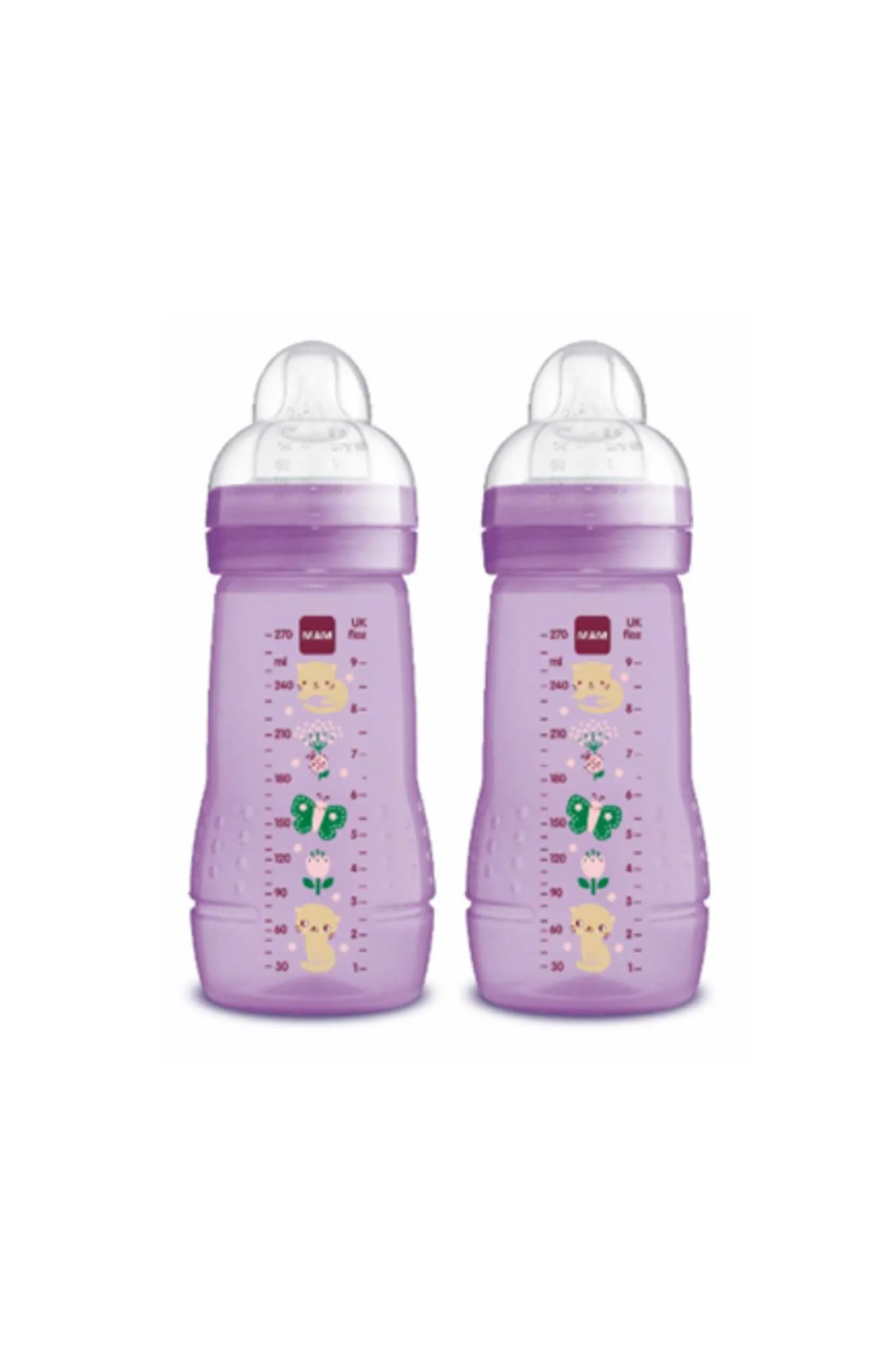 MAM Easy Active Bottle 270ml Teat - 2 Pack