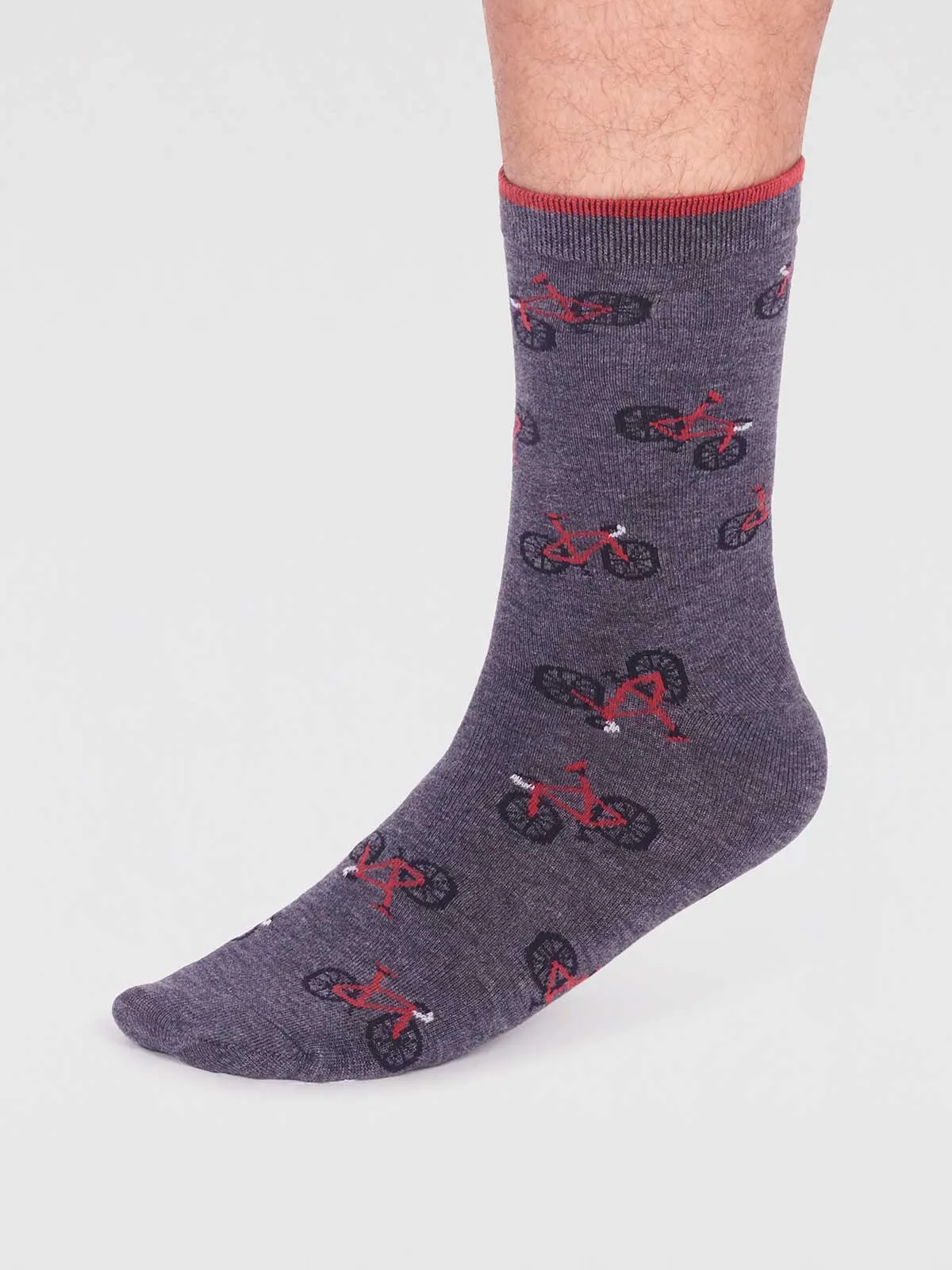 Marquis Bamboo Bike Sock  - Dark Grey Marle