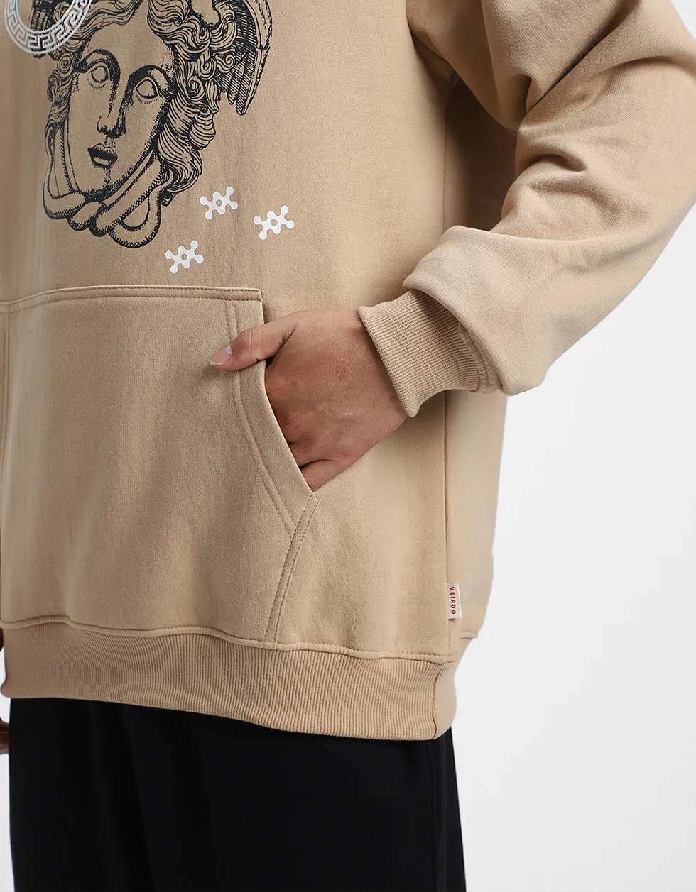 Mens Beige Perfection Print Hoodie: A Masterpiece of Style and Comfort