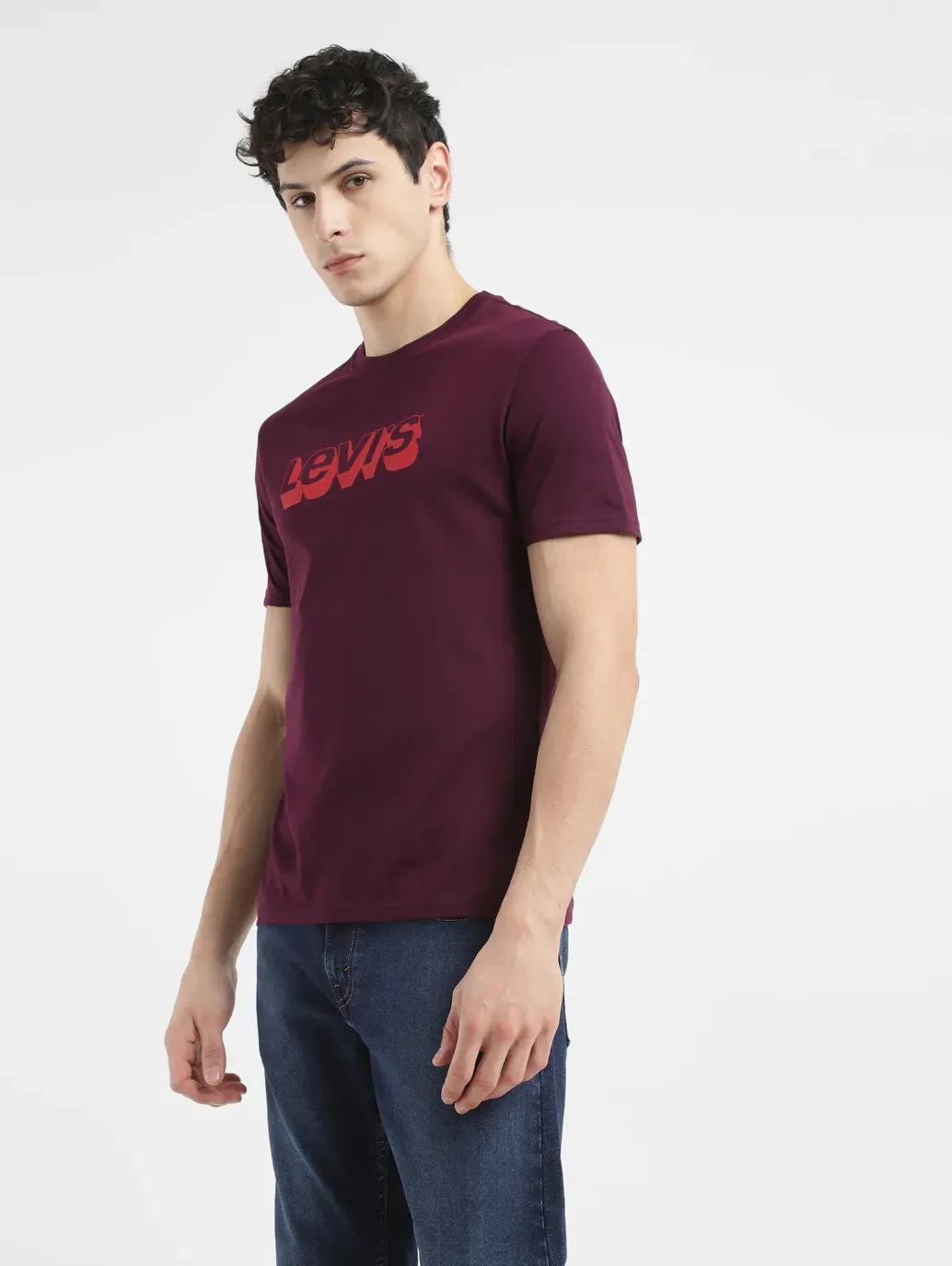 Men's Brand Logo Crew Neck T shirt