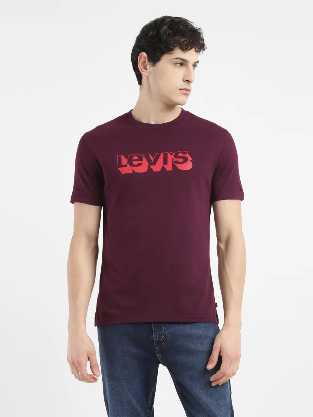 Men's Brand Logo Crew Neck T shirt