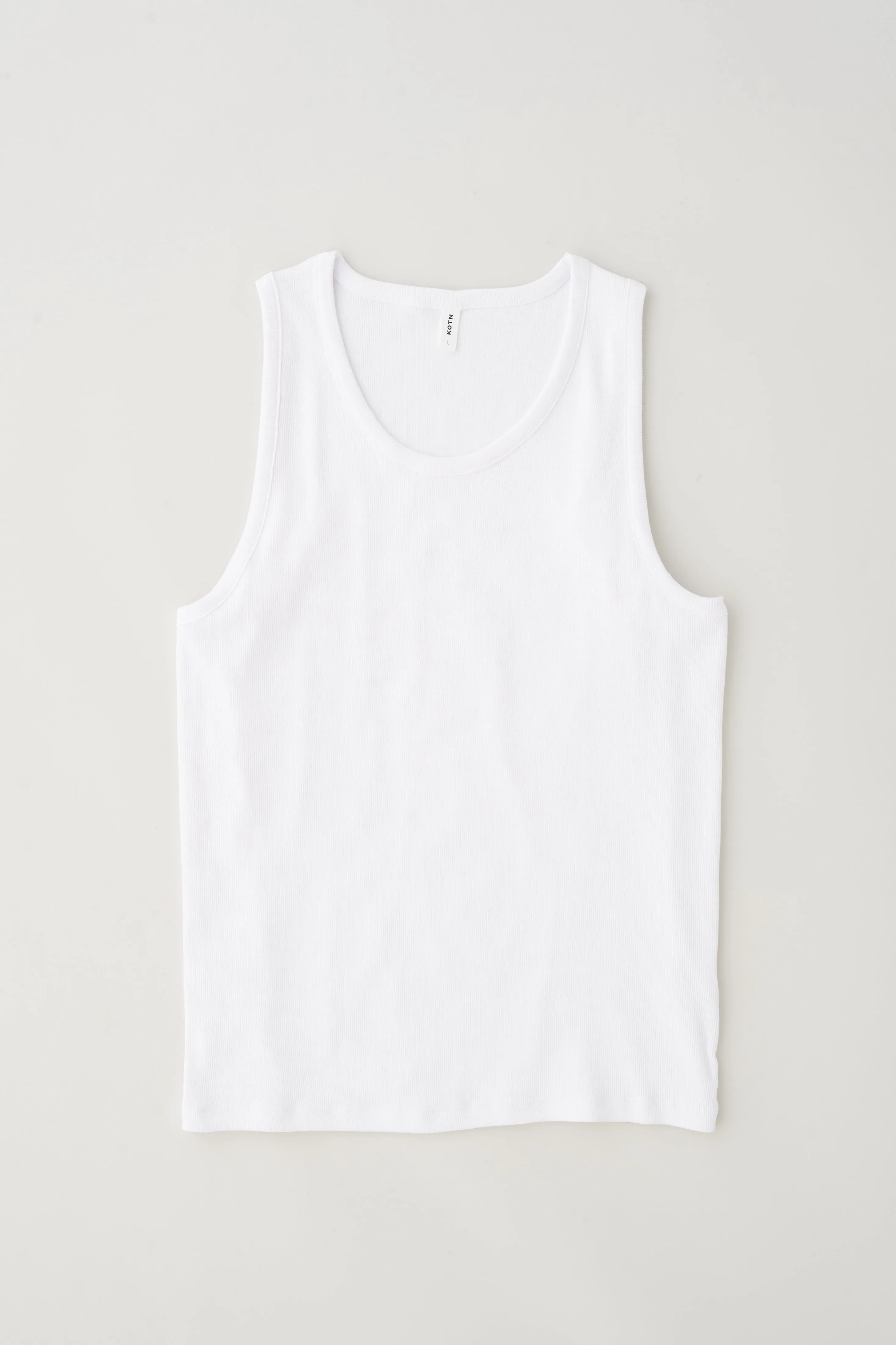 Men's Rib Tank in White