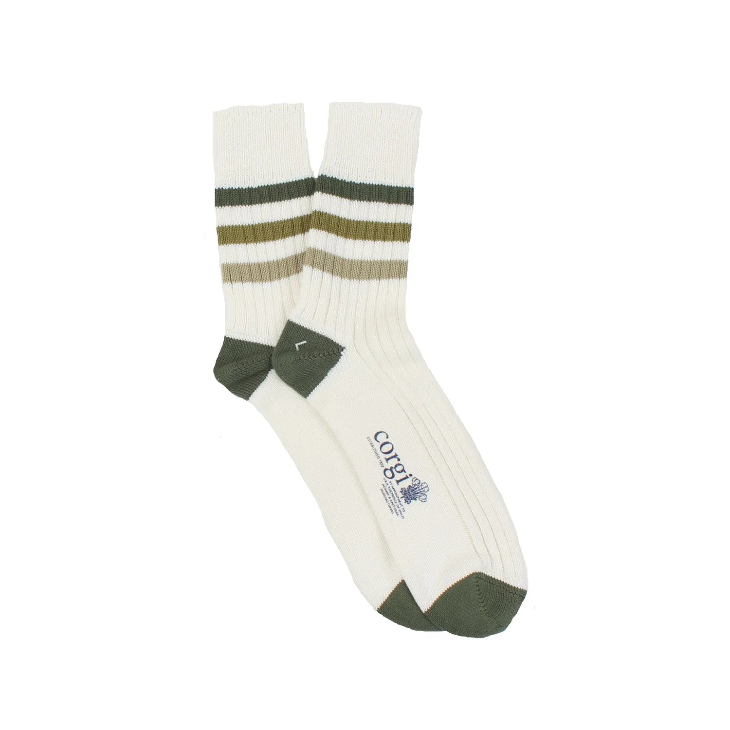 Men's Striped Cotton Quarter Socks