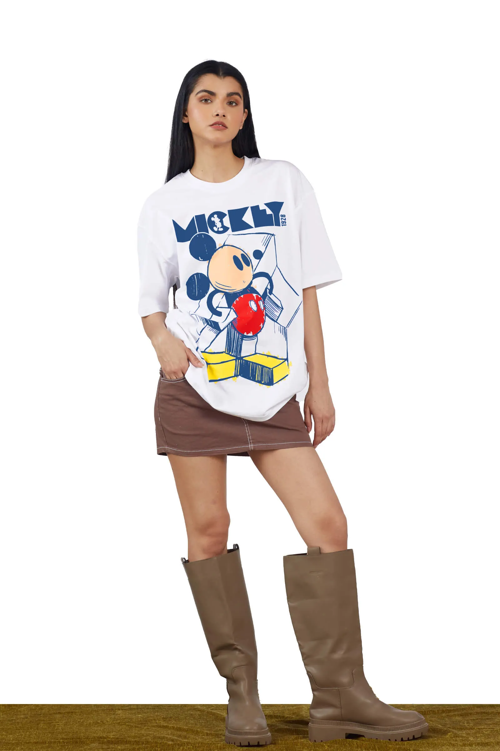 Mickey Scribble Oversized T-shirt