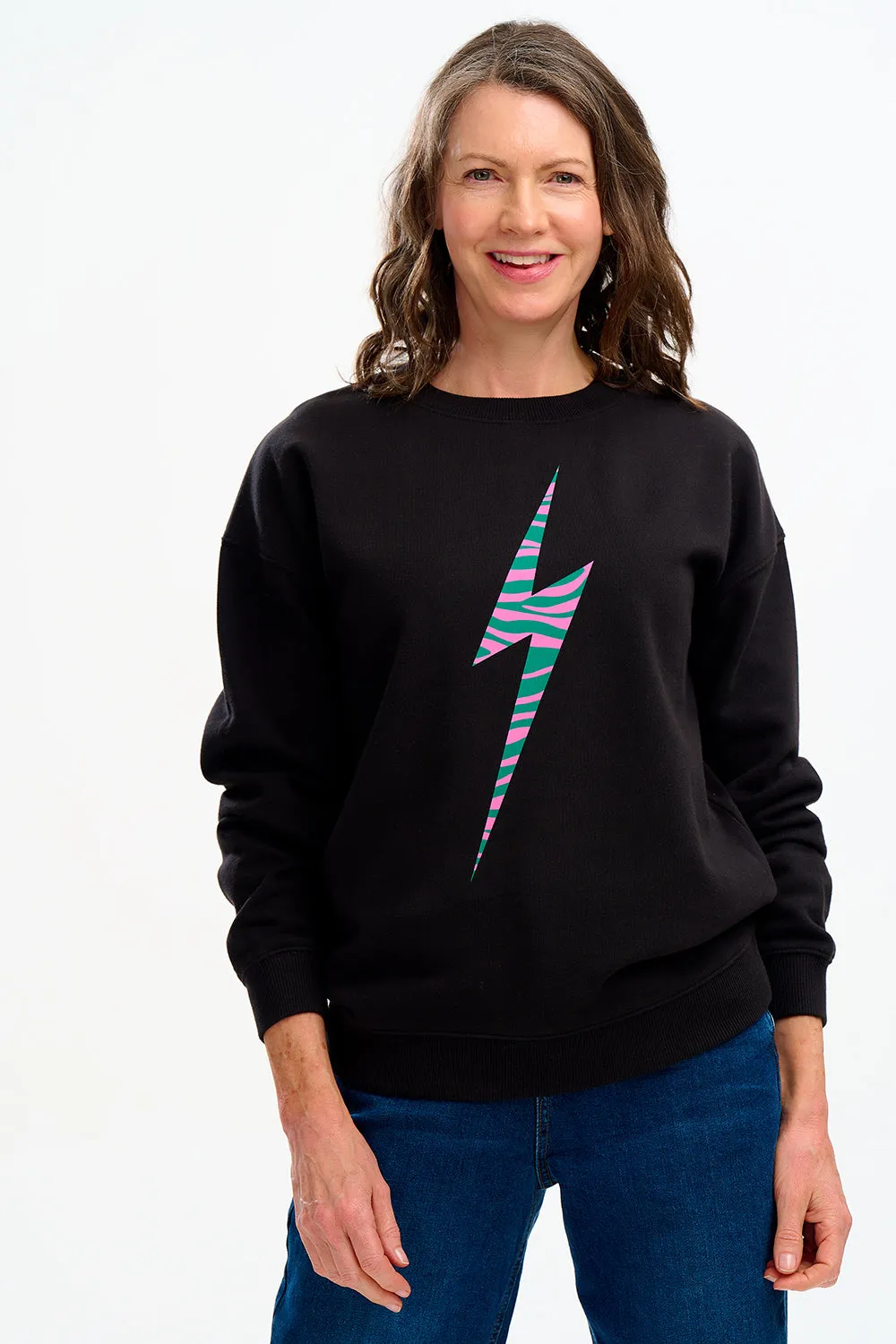 Noah Sweatshirt - Black, Wild Lightning