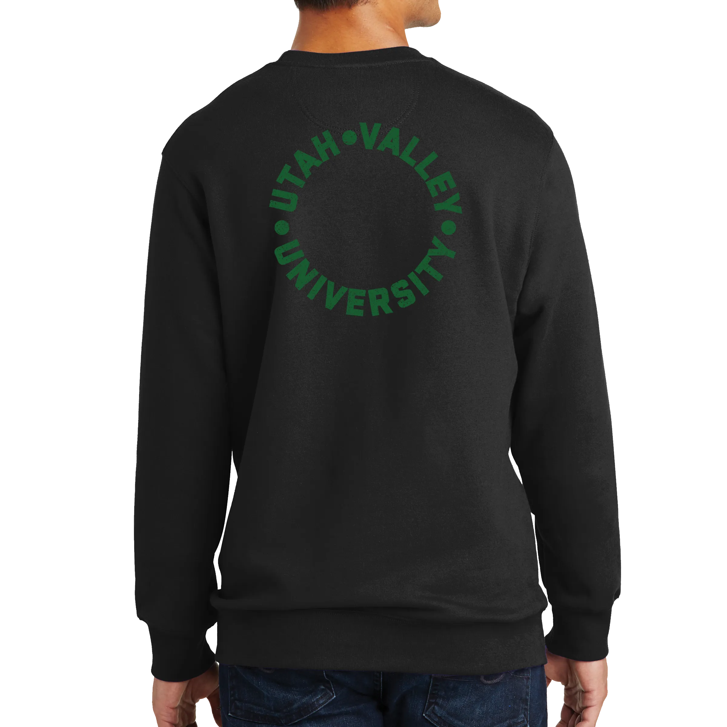 Port & Company Fan Favorite Fleece Crewneck Sweatshirt - UVU Distressed and UVU Mono